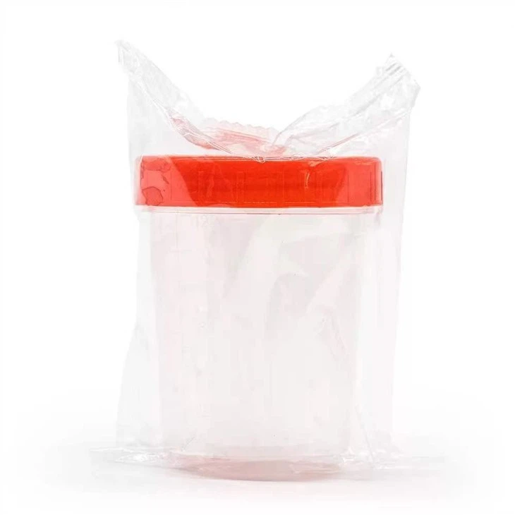 Hospital Sterile Stool Urine Container With Spoon 30ml 60ml 90ml 120ml